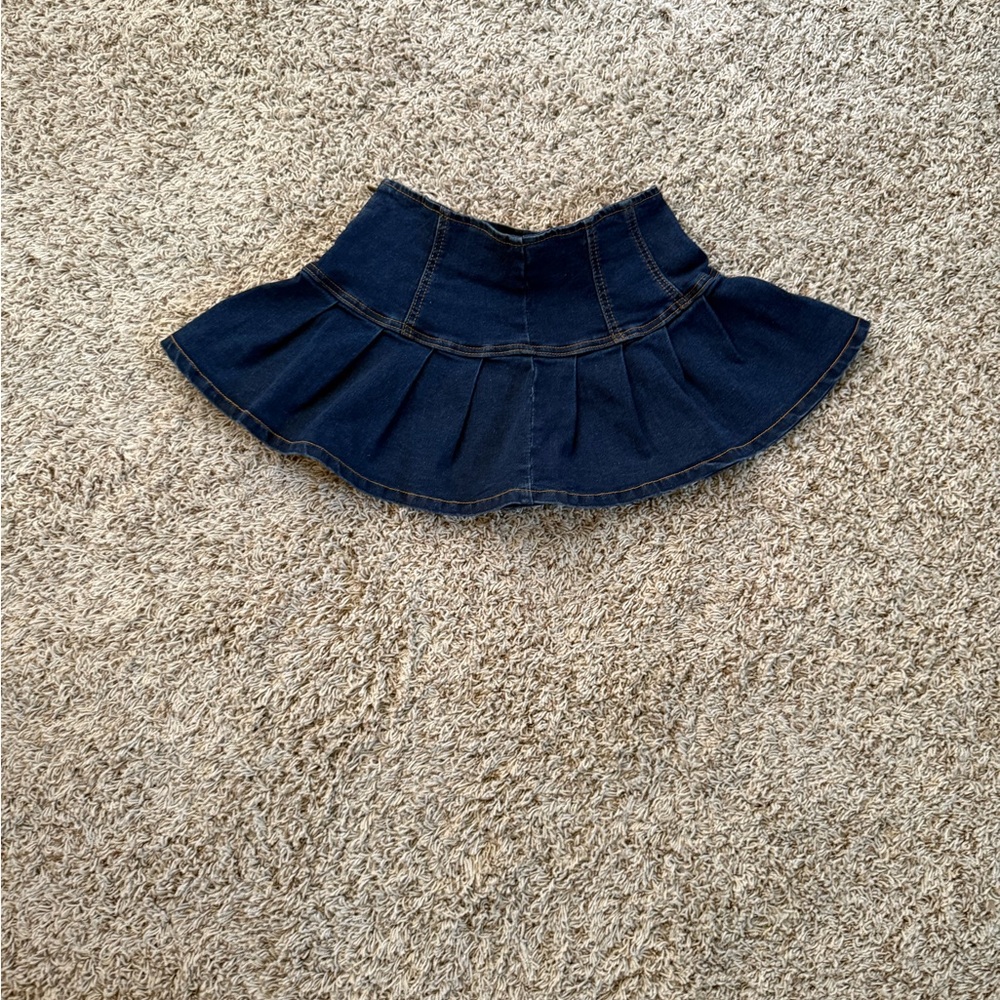Dark Blue Denim Skirt